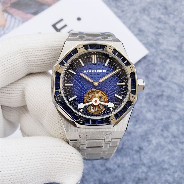 blue iced out diamonds tourbillon watches automatic mechanical movement watch full stainless steel waterproof luminous luxury designer wrist, Slivery;brown
blue iced out diamonds tourbillon watches automatic mechanical movement watch full stainless steel waterproof luminous luxury designer wrist, Slivery;brown