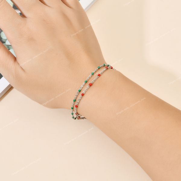 luxury original stainless steel chain bracelets for woman link chain enamel beads ladies bracelet jewelry pulseira fashion jewelrybracelets, Black
luxury original stainless steel chain bracelets for woman link chain enamel beads ladies bracelet jewelry pulseira fashion jewelrybracelets, Black