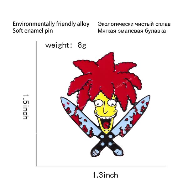 meme sideshow bob enamel pins double dagger tv show cartoon character nternet brooch cute enamel pins for friends fans fashion jewelrybrooch, Gray
meme sideshow bob enamel pins double dagger tv show cartoon character nternet brooch cute enamel pins for friends fans fashion jewelrybrooch, Gray