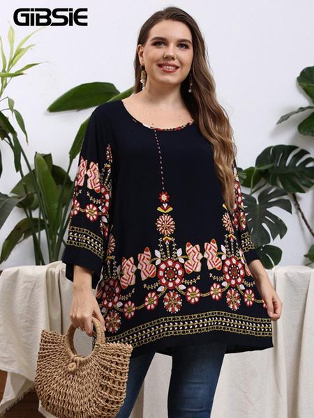 t-shirt gibsie plus size oneck loose floral tshirt women spring summer vintage tunic 3/4 sleeve casual ladies tee 3xl 4xl 5xl, Black
t-shirt gibsie plus size oneck loose floral tshirt women spring summer vintage tunic 3/4 sleeve casual ladies tee 3xl 4xl 5xl, Black