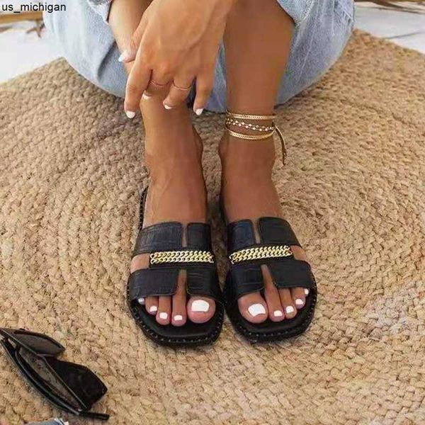slippers new brand women chain slippers flats classic sandals 2022 summer designer women flip flops beach ladies shoes slingback slides j230, Black
slippers new brand women chain slippers flats classic sandals 2022 summer designer women flip flops beach ladies shoes slingback slides j230, Black