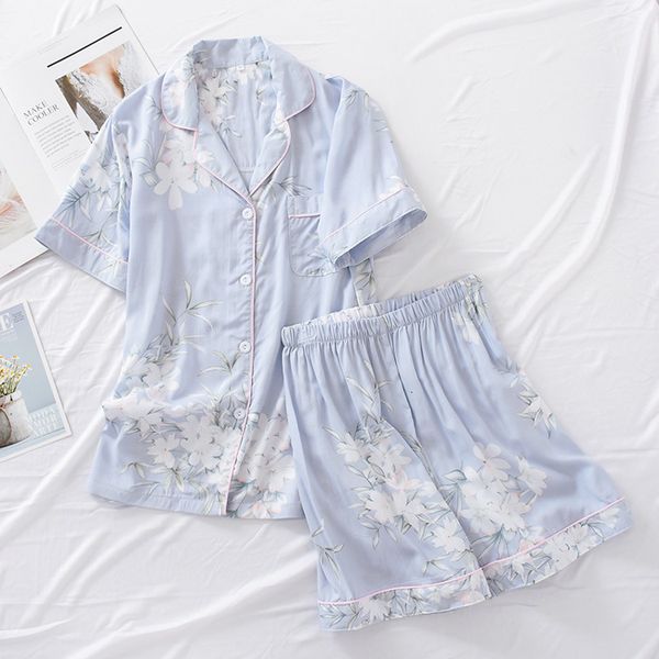 women's sleepwear summer ladies pajamas suit viscose buckle comfortable man-made cotton short-sleeved shorts two-piece home service set, Black;red
women's sleepwear summer ladies pajamas suit viscose buckle comfortable man-made cotton short-sleeved shorts two-piece home service set, Black;red