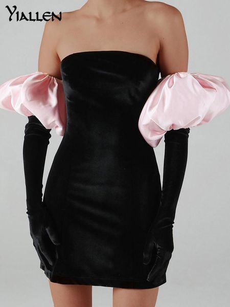 dresses yiallen autumn fashion elegant strapless mini dresses with gloves for women senior party vacation french romantics bodycon dress, Black;gray
dresses yiallen autumn fashion elegant strapless mini dresses with gloves for women senior party vacation french romantics bodycon dress, Black;gray
