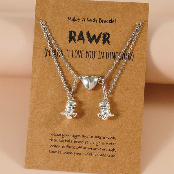 pendant necklaces 2 pcs couple necklace magnet lover heart dinosaur magnetic pendant necklaces for women men friendship party jewelry z0417, Silver
pendant necklaces 2 pcs couple necklace magnet lover heart dinosaur magnetic pendant necklaces for women men friendship party jewelry z0417, Silver