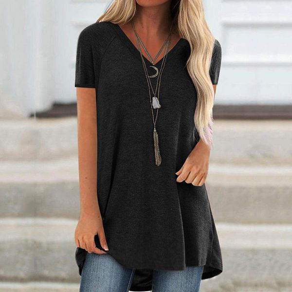 t-shirt 5xl long women's tshirt loose vneck pullover short sleeve tees woman casual 5color for women summer clothing, White
t-shirt 5xl long women's tshirt loose vneck pullover short sleeve tees woman casual 5color for women summer clothing, White