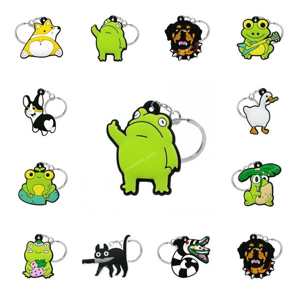 1pcs pvc key ring kawaii dog frog cat duck cartoon keychains animal pattern keyholder for men women bag car keys pendant fashion jewelrykey, Silver
1pcs pvc key ring kawaii dog frog cat duck cartoon keychains animal pattern keyholder for men women bag car keys pendant fashion jewelrykey, Silver