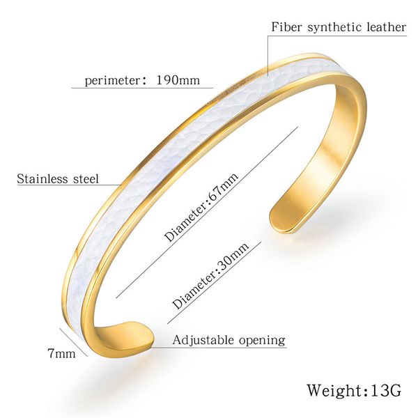 new leather cuff bracelets bangles men women gold color stainless steel bangle pulseras luxury fashion jewelry fashion jewelrybangles, Black
new leather cuff bracelets bangles men women gold color stainless steel bangle pulseras luxury fashion jewelry fashion jewelrybangles, Black