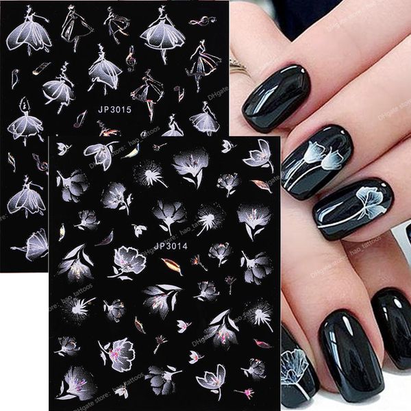 1 sheet 5d white lace flowers nail stickers leaf ballet geometry butterfly gradient abstract nail design slider decor nail artstickers decal, Black
1 sheet 5d white lace flowers nail stickers leaf ballet geometry butterfly gradient abstract nail design slider decor nail artstickers decal, Black