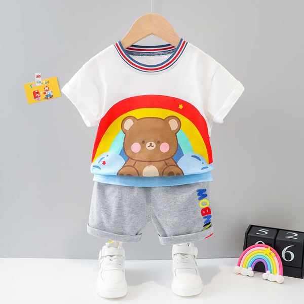 clothing sets children 1 2 3 4 5 years summer kids clothes fashion boy baby short sleeve shorts rainbow bear rabbit two-piece set p230418, White
clothing sets children 1 2 3 4 5 years summer kids clothes fashion boy baby short sleeve shorts rainbow bear rabbit two-piece set p230418, White