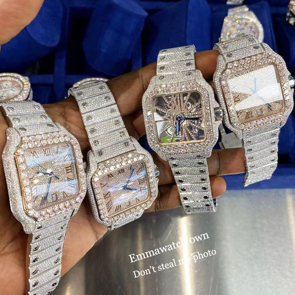 5 styles new skeleton vvs moissanite watch iced out wristwatch pass diamonds test eta luxury sapphire watches silver automatic iced out shin, Slivery;brown
5 styles new skeleton vvs moissanite watch iced out wristwatch pass diamonds test eta luxury sapphire watches silver automatic iced out shin, Slivery;brown