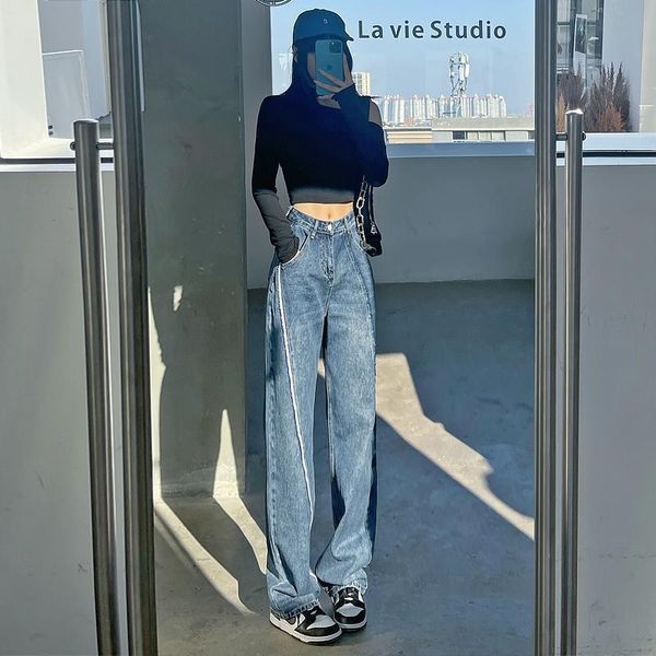 jeans woman jeans high waist wide leg panelled trousers mom jeans high waist pants loose vintage straight pants trousers for girls, Blue
jeans woman jeans high waist wide leg panelled trousers mom jeans high waist pants loose vintage straight pants trousers for girls, Blue
