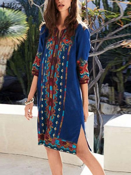 dress zanzea summer floral printed dress knee length vestidos puff sleeve stylish vintage women's sundress female v neck robe 2022, White
dress zanzea summer floral printed dress knee length vestidos puff sleeve stylish vintage women's sundress female v neck robe 2022, White