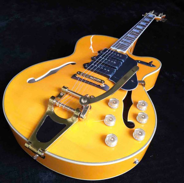 custom electric guitar f hole hollow body per pictures accept customized logo is ok
custom electric guitar f hole hollow body per pictures accept customized logo is ok
