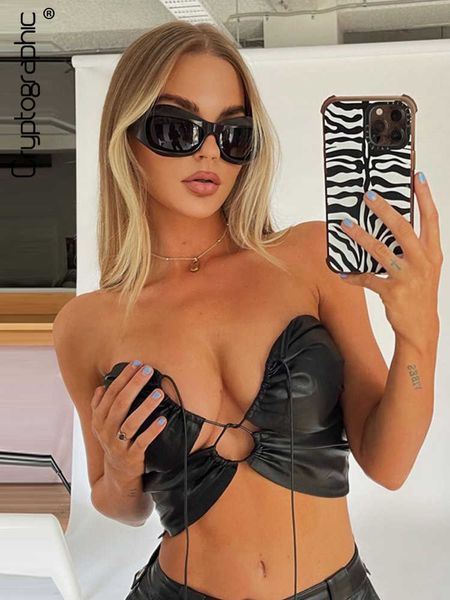women's tanks camis cryptographic pu leather bandage cut out camis crop for women sleeveless backless rave festival cropped streetwear, White
women's tanks camis cryptographic pu leather bandage cut out camis crop for women sleeveless backless rave festival cropped streetwear, White