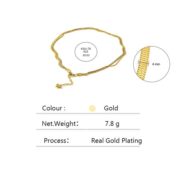 charm new geometric snake chain necklace trendy stainless steel jewelry golden metal texture women waterproof gift fashion jewelrynecklace w, Silver
charm new geometric snake chain necklace trendy stainless steel jewelry golden metal texture women waterproof gift fashion jewelrynecklace w, Silver