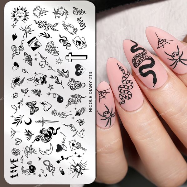 snake leopard nail stamping plates geometric lines leaves flowers design image printing plates stencil stamp tools nail artnail templates na, White
snake leopard nail stamping plates geometric lines leaves flowers design image printing plates stencil stamp tools nail artnail templates na, White