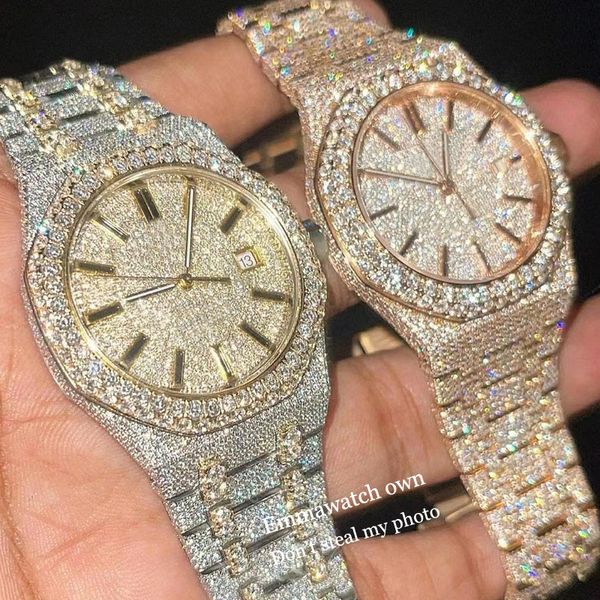 2023 new styles vvs moissanite watch iced out wristwatches pass diamonds test eta luxury sapphire watches rose gold automatic iced out shiny, Slivery;brown
2023 new styles vvs moissanite watch iced out wristwatches pass diamonds test eta luxury sapphire watches rose gold automatic iced out shiny, Slivery;brown