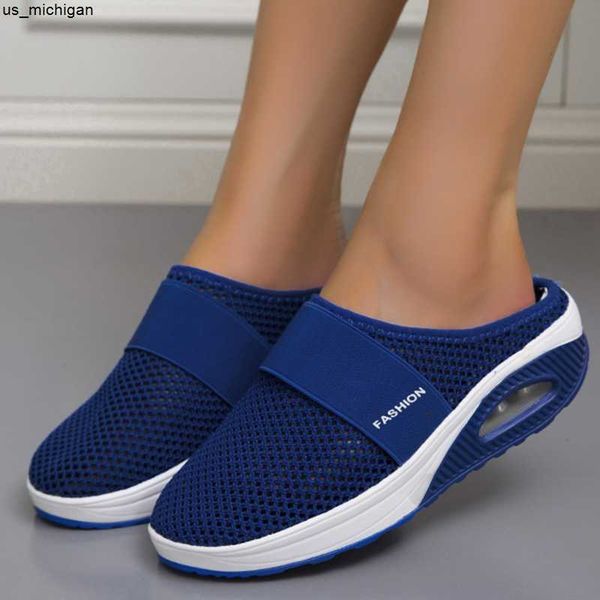 slippers mesh wedge women slippers casual slipon women's slippers outdoor slipper female cushion sandals female slides walking slippers, Black
slippers mesh wedge women slippers casual slipon women's slippers outdoor slipper female cushion sandals female slides walking slippers, Black