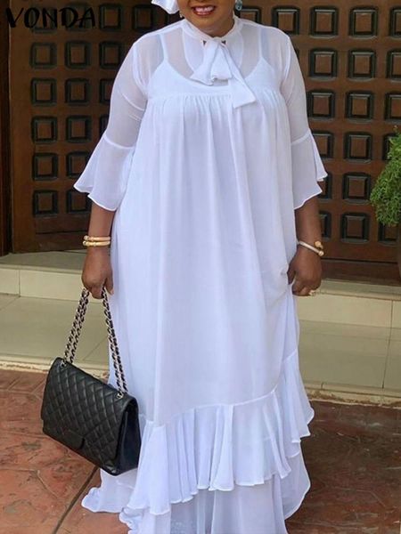 dresses autumn sleeveless dress vonda 2022 women bow neck flare sleeve pleated ruffled hem long maxi dresses bohemian vestido party robe, Black;gray
dresses autumn sleeveless dress vonda 2022 women bow neck flare sleeve pleated ruffled hem long maxi dresses bohemian vestido party robe, Black;gray
