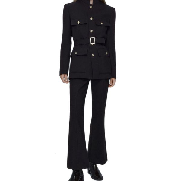 women's suits blazers 2023 woman autumn casual stand collar long sleeve blazer fashion single breasting coat belt jacket female 230418, White;black
women's suits blazers 2023 woman autumn casual stand collar long sleeve blazer fashion single breasting coat belt jacket female 230418, White;black