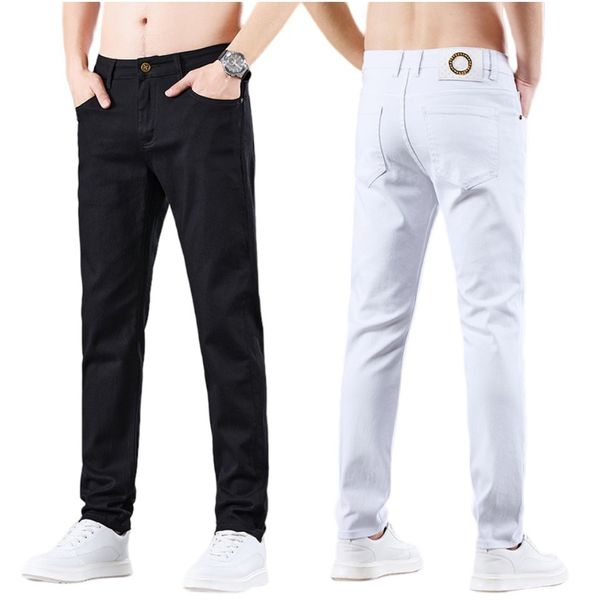 men's jeans spring summer thin denim slim fit european american high-end brand small straight pants hx611-1, Blue
men's jeans spring summer thin denim slim fit european american high-end brand small straight pants hx611-1, Blue