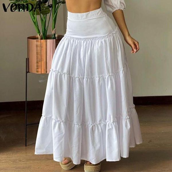dresses women skirts holiday elegant high waist long skirts 2022 vonda female casual pleated party skirt faldas de mujer, White;black
dresses women skirts holiday elegant high waist long skirts 2022 vonda female casual pleated party skirt faldas de mujer, White;black