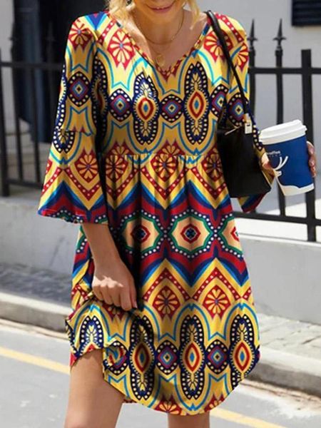 dresses women fashion geometric print patchwork mini dress spring v neck pleated irregular dress summer 3/4 sleeve office party dresses, Black;gray
dresses women fashion geometric print patchwork mini dress spring v neck pleated irregular dress summer 3/4 sleeve office party dresses, Black;gray