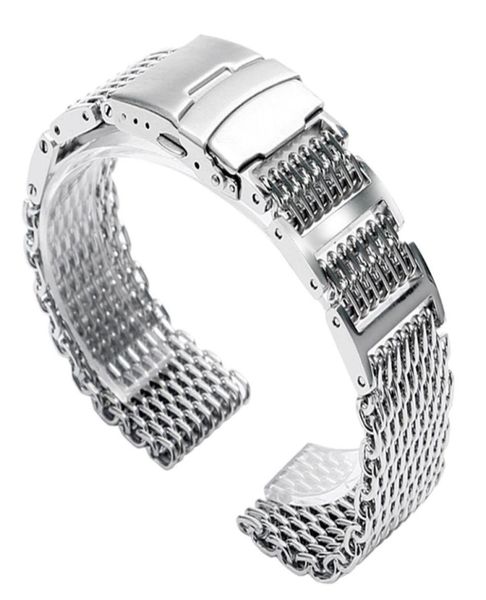 202224mm silverblack stainless steel shark mesh solid link wrist watch band replacement strap folding clasp8923703, Black;brown
202224mm silverblack stainless steel shark mesh solid link wrist watch band replacement strap folding clasp8923703, Black;brown