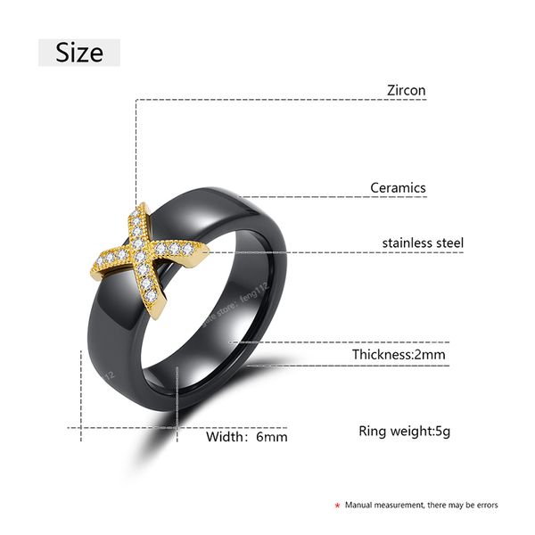 healthy white pink blue ceramic rings for women with aaa red crystal x cross wedding band rings 6mm size 6-11 never fade scratch fashion jew, Golden;silver
healthy white pink blue ceramic rings for women with aaa red crystal x cross wedding band rings 6mm size 6-11 never fade scratch fashion jew, Golden;silver