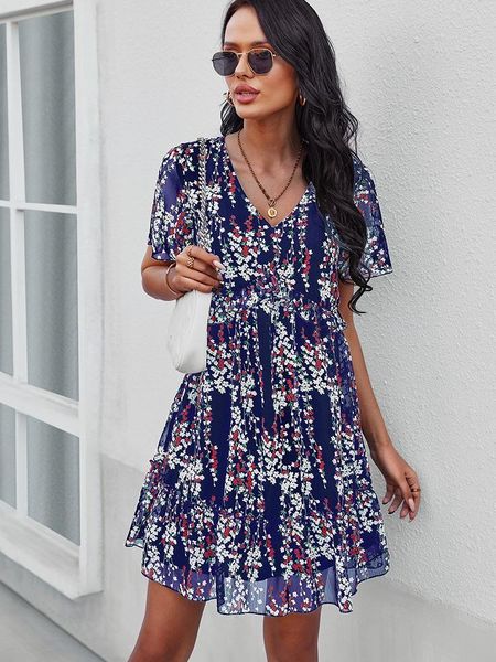 dresses v neck floral dress for women 2022 new short sleeve high waist casual print dresses ladies summer chiffon dress, Black;gray
dresses v neck floral dress for women 2022 new short sleeve high waist casual print dresses ladies summer chiffon dress, Black;gray