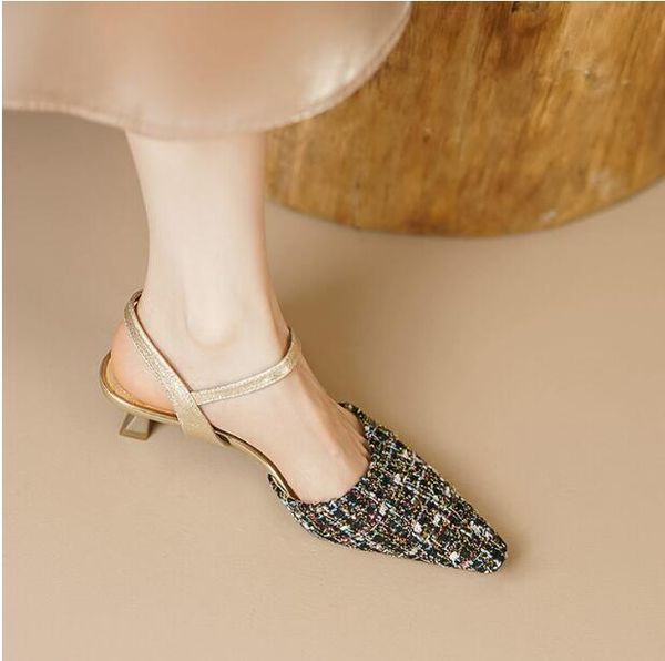 fashion mixcolor slingbacks women summer sandals 2023 kitten heel lady wedding bridal dress shoes, Black
fashion mixcolor slingbacks women summer sandals 2023 kitten heel lady wedding bridal dress shoes, Black