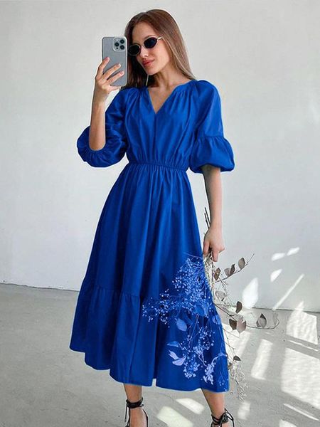 dresses summer women's elegant aline dresses 2022 vneck puff sleeve collect waist ruffle female dress fashion blue lady party vestido, Black;gray
dresses summer women's elegant aline dresses 2022 vneck puff sleeve collect waist ruffle female dress fashion blue lady party vestido, Black;gray