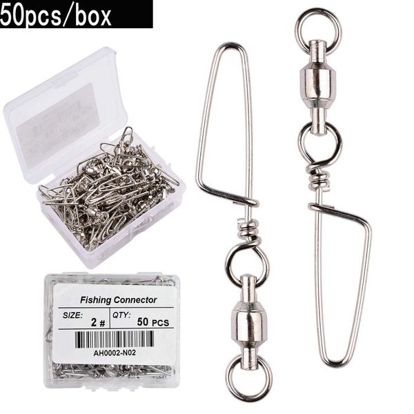 50pcs fishing ball bearing swivel with coastlock snap 0-6 stainless barrel swivels hook lure fishing connector tackle box fishingfishing too
50pcs fishing ball bearing swivel with coastlock snap 0-6 stainless barrel swivels hook lure fishing connector tackle box fishingfishing too