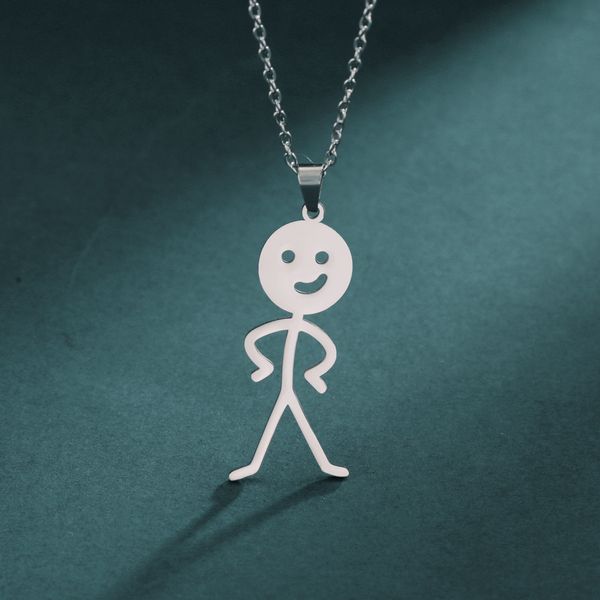 comic standing man necklace hands on hips image jewelry set stainless steel arms akimbo doodle charm chain gifts for friends, Silver
comic standing man necklace hands on hips image jewelry set stainless steel arms akimbo doodle charm chain gifts for friends, Silver