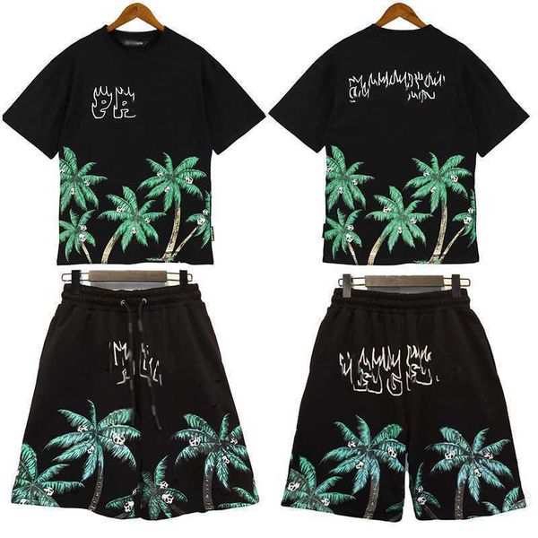 men's tracksuits angel spring and summer new palm tree printing set of cotton high street trend men with the same short-sleeved, Gray
men's tracksuits angel spring and summer new palm tree printing set of cotton high street trend men with the same short-sleeved, Gray
