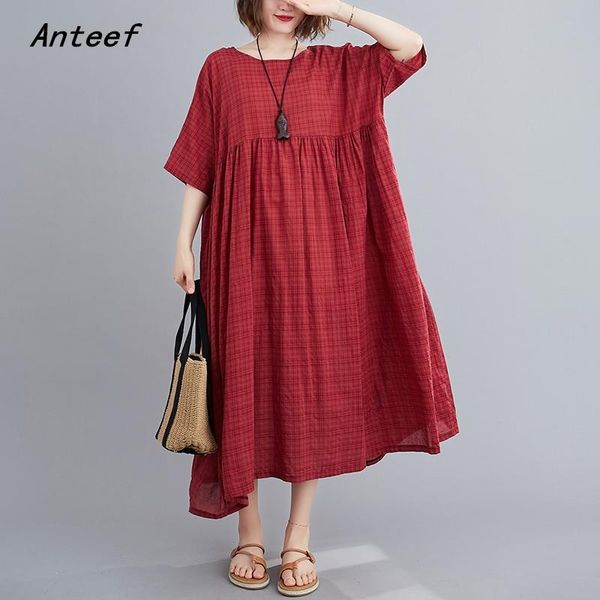 dresses short sleeve oversize cotton linen vintage plaid dresses for women casual loose long summer dress elegant clothing 2022, Black;gray
dresses short sleeve oversize cotton linen vintage plaid dresses for women casual loose long summer dress elegant clothing 2022, Black;gray