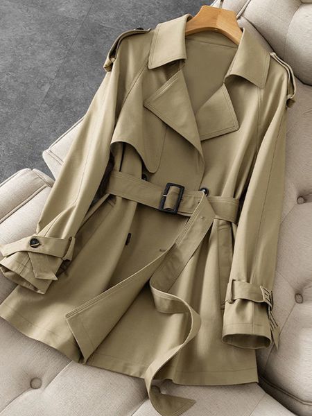 women's jacket vintage lapel casual doublebreasted long sleeve high street temperament elegant midlength overcoat solid color 230418, Black;brown
women's jacket vintage lapel casual doublebreasted long sleeve high street temperament elegant midlength overcoat solid color 230418, Black;brown