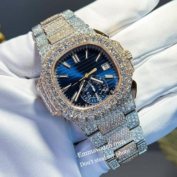 2023 new vvs moissanite watch iced out wristwatch pass test eta luxury sapphire watches rose gold&silver case blue dial automatic iced out s, Slivery;brown
2023 new vvs moissanite watch iced out wristwatch pass test eta luxury sapphire watches rose gold&silver case blue dial automatic iced out s, Slivery;brown