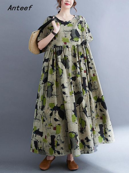 dresses anteef short sleeve oversize cotton vintage floral dresses for women casual loose long summer beach dress elegant clothing 2022, Black;gray
dresses anteef short sleeve oversize cotton vintage floral dresses for women casual loose long summer beach dress elegant clothing 2022, Black;gray