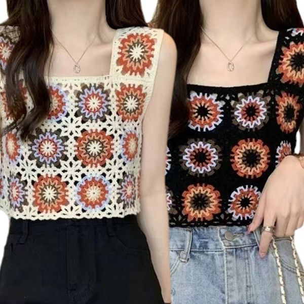 camisoles tanks q1fa womens knit crochet colorful geometric floral mini vest sleeveless square neck crop tank beach holiday camisole 230418, Black;white
camisoles tanks q1fa womens knit crochet colorful geometric floral mini vest sleeveless square neck crop tank beach holiday camisole 230418, Black;white
