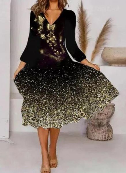 dresses 2022 women longsleeved midi dress spring autumn vneck pullover butterfly print flower casual fashion lace elegant chic dress, Black;gray
dresses 2022 women longsleeved midi dress spring autumn vneck pullover butterfly print flower casual fashion lace elegant chic dress, Black;gray