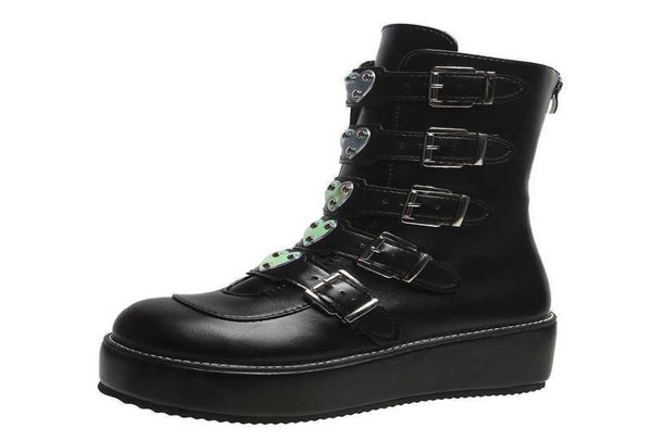 boots 2022 brand ins demonias shoes platform heart buckle wedges high heels motorcycle mid calf boots women gothic street cool3419315, Black
boots 2022 brand ins demonias shoes platform heart buckle wedges high heels motorcycle mid calf boots women gothic street cool3419315, Black