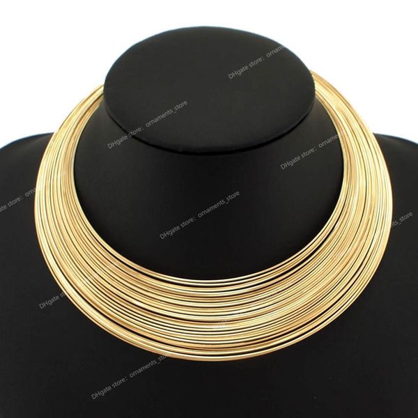 fashion multilayer metal wire torques statement necklace indian jewelry women collar necklaces maxi choker collier femme fashion jewelryneck, Silver
fashion multilayer metal wire torques statement necklace indian jewelry women collar necklaces maxi choker collier femme fashion jewelryneck, Silver