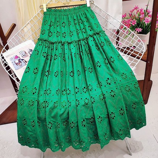 skirts fashion hollowed out embroidery skirt women's spring summer high-waisted all-matching slim pleated skirt mid-length a-line skirt, Black
skirts fashion hollowed out embroidery skirt women's spring summer high-waisted all-matching slim pleated skirt mid-length a-line skirt, Black