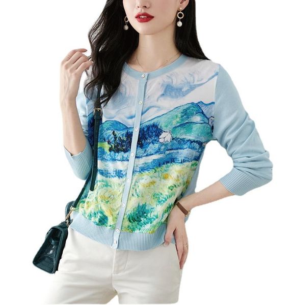 t-shirt spring women print cardigans lady's aircondition women for women full sleeves, White
t-shirt spring women print cardigans lady's aircondition women for women full sleeves, White