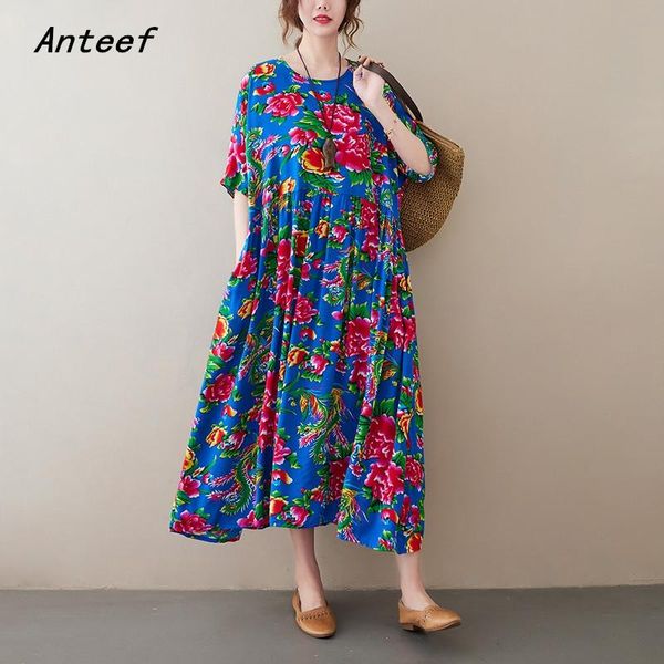 dresses short sleeve cotton vintage floral dresses for women casual loose long woman summer dress elegant clothing 2022, Black;gray
dresses short sleeve cotton vintage floral dresses for women casual loose long woman summer dress elegant clothing 2022, Black;gray
