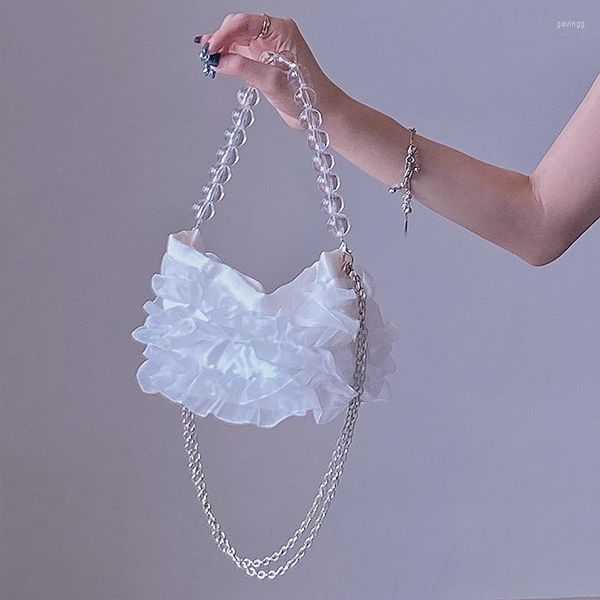 bag silk wallets women luxury designer handbags for girls female shopper flower shaped pearl chain vintage pleated shoulder
bag silk wallets women luxury designer handbags for girls female shopper flower shaped pearl chain vintage pleated shoulder