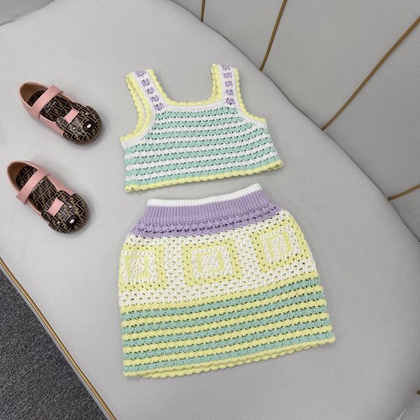 the brand's designer hand-knitted slip dress set cute dress in girls' summer ice cream color, White
the brand's designer hand-knitted slip dress set cute dress in girls' summer ice cream color, White