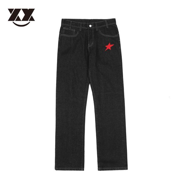 men's jeans oversized retro stars embroidery washed black denim mens trousers harajuku straight casual couple jeans loose jean pants 23, Blue
men's jeans oversized retro stars embroidery washed black denim mens trousers harajuku straight casual couple jeans loose jean pants 23, Blue