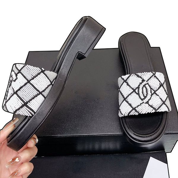 womens slippers low heels sandals designer beaded uppers pearl slides ladies slingbacks dress shoes girl flip flops outdoor beach shoes luxu, Black
womens slippers low heels sandals designer beaded uppers pearl slides ladies slingbacks dress shoes girl flip flops outdoor beach shoes luxu, Black